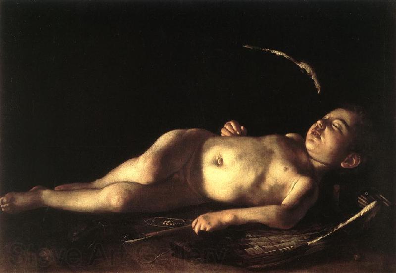 Caravaggio Sleeping Cupid gg Spain oil painting art