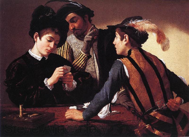 Caravaggio The Cardsharps f Norge oil painting art