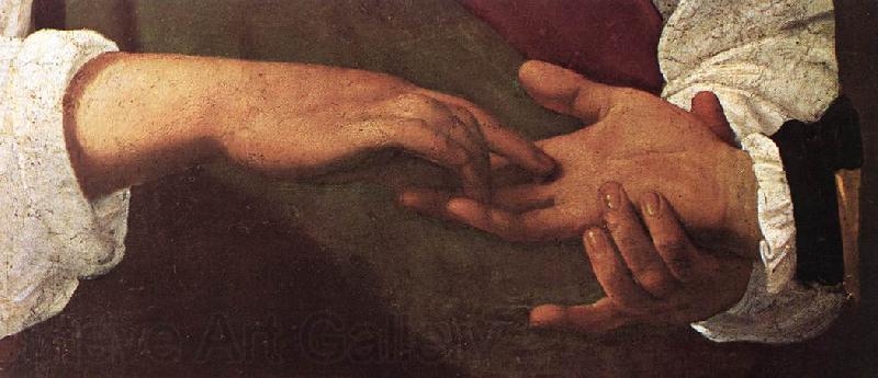 Caravaggio The Fortune Teller (detail) drgdf Norge oil painting art