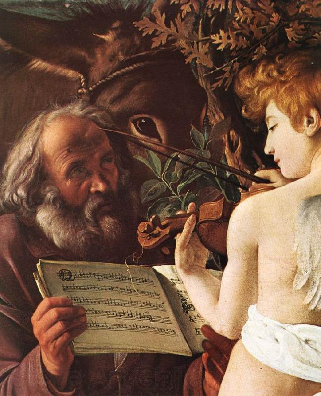 Caravaggio Rest on Flight to Egypt (detail) fgf Norge oil painting art