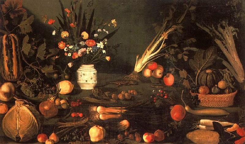Caravaggio Still Life with Flowers Fruit Norge oil painting art