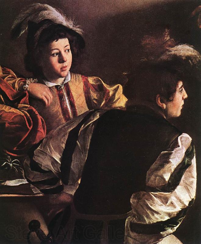 Caravaggio The Calling of Saint Matthew (detail) urt Norge oil painting art