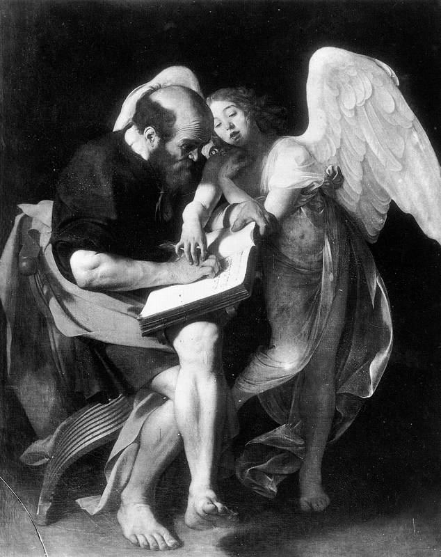 Caravaggio St Matthew and the Angel f Spain oil painting art