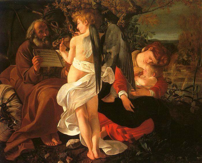 Caravaggio Rest During the Flight into Egypt France oil painting art