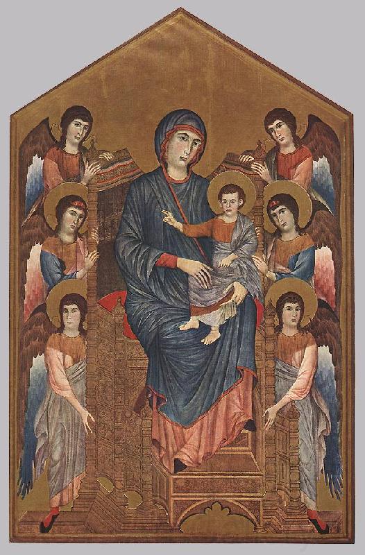Cimabue Virgin Enthroned with Angels dfg Spain oil painting art