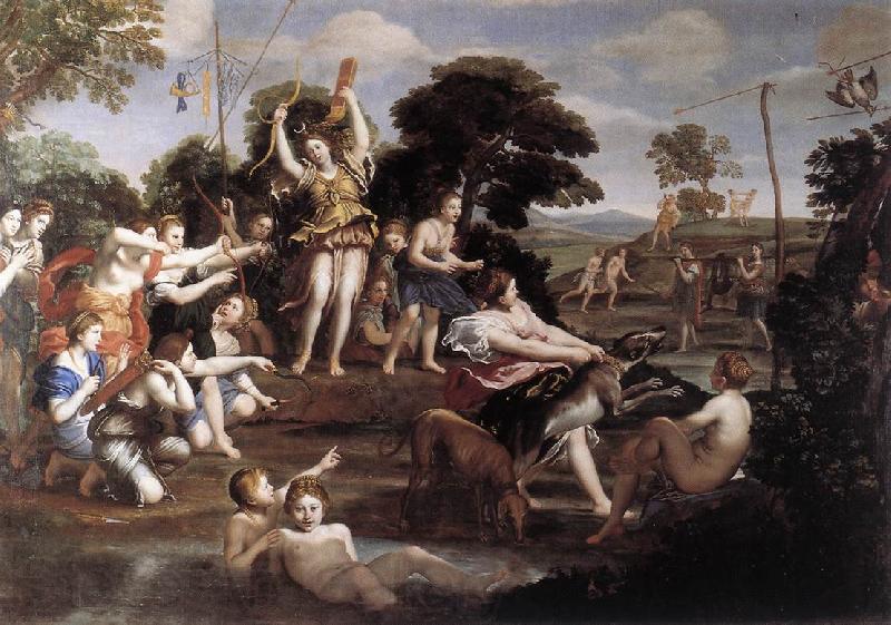 Domenichino Diana and her Nymphs d France oil painting art