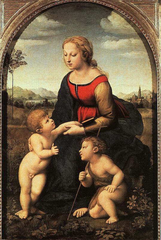 Raphael The Virgin and Child with John the Baptist France oil painting art