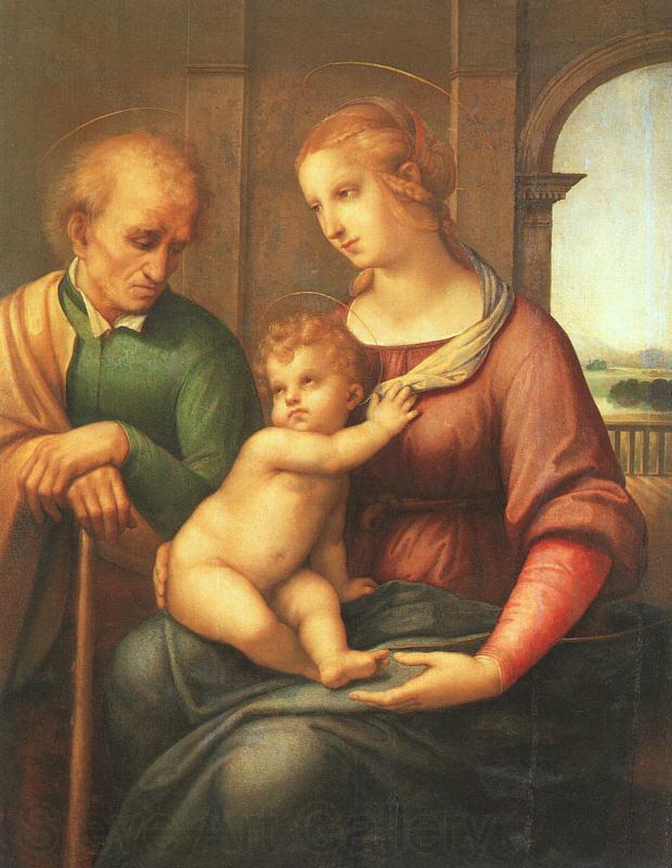 Raphael The Holy Family with Beardless St.Joseph Norge oil painting art
