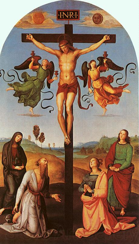 Raphael Christ on the Cross with the Virgin, Saint Jerome, Mary Magdalene and John the Baptist Spain oil painting art