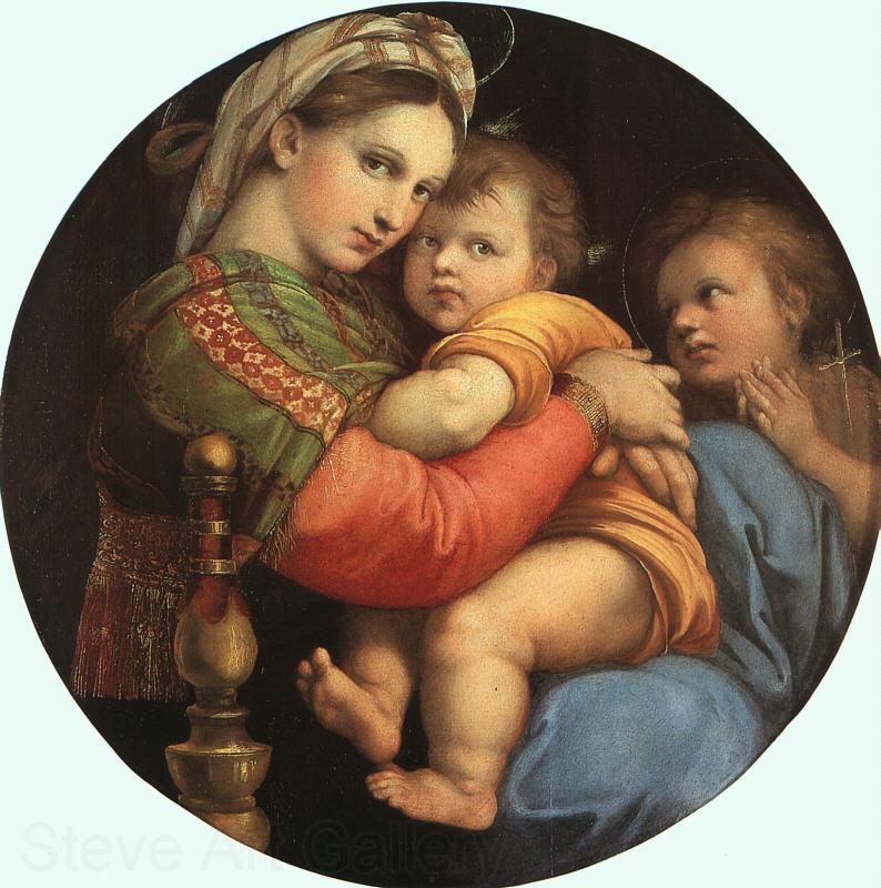 Raphael THE MADONNA OF THE CHAIR or Madonna della Sedia Norge oil painting art