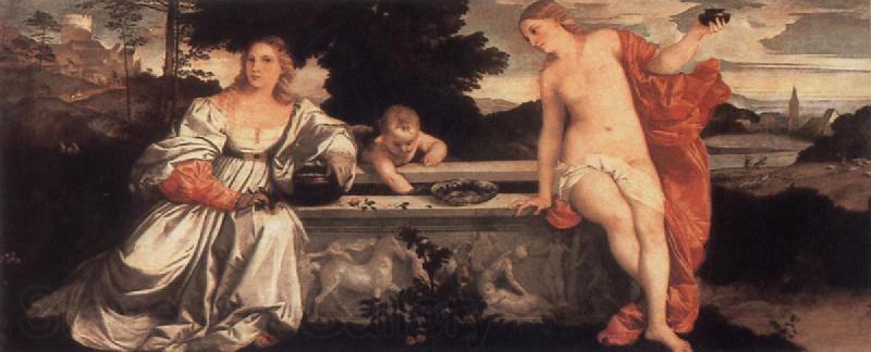 Titian Sacred and Profane Love Norge oil painting art
