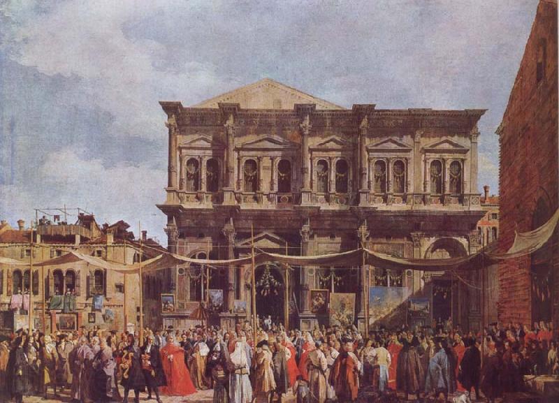 Canaletto The Feast Day of St Roch Norge oil painting art