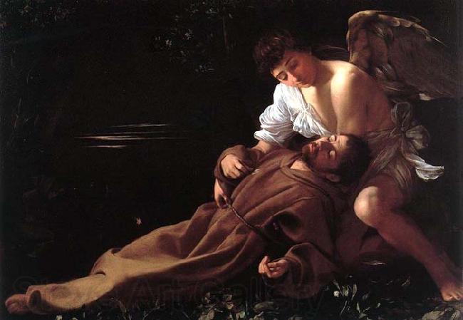 Caravaggio St. Francis in Ecstasy Norge oil painting art