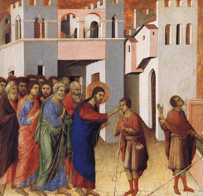 Duccio Jesus Opens the Eyes of a Man Born Blind Spain oil painting art