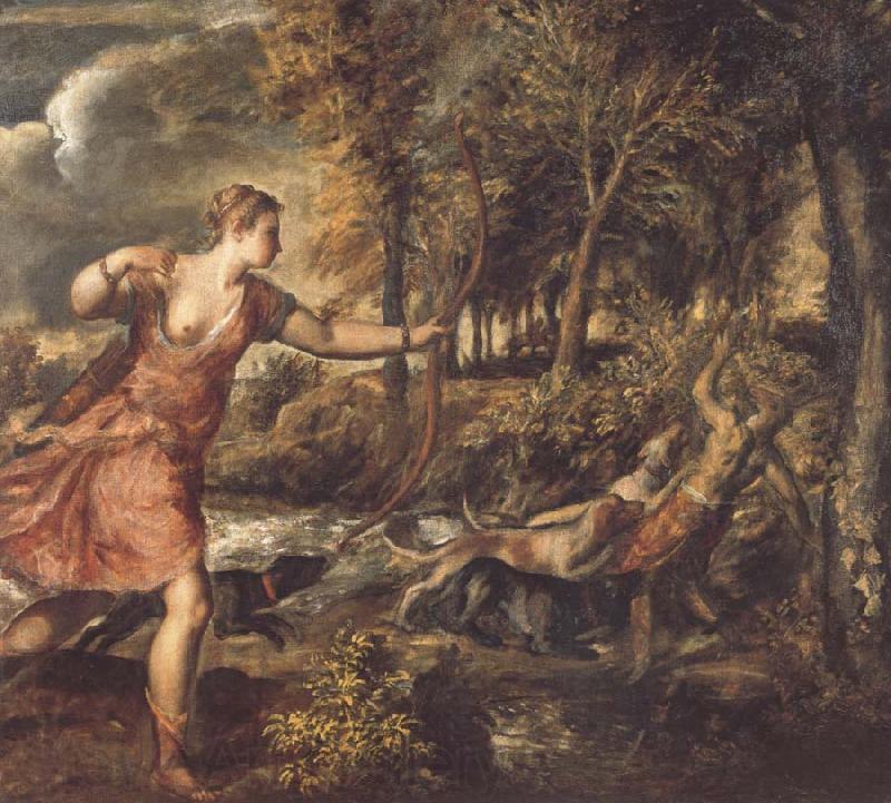Titian The Death of Actaeon Norge oil painting art