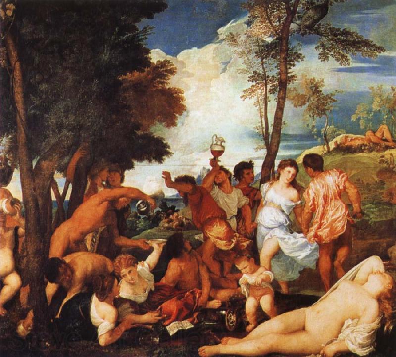 Titian The Bacchanal of the Andrians Spain oil painting art