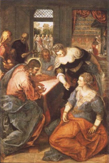 Tintoretto Christ in Maria and Marta Spain oil painting art
