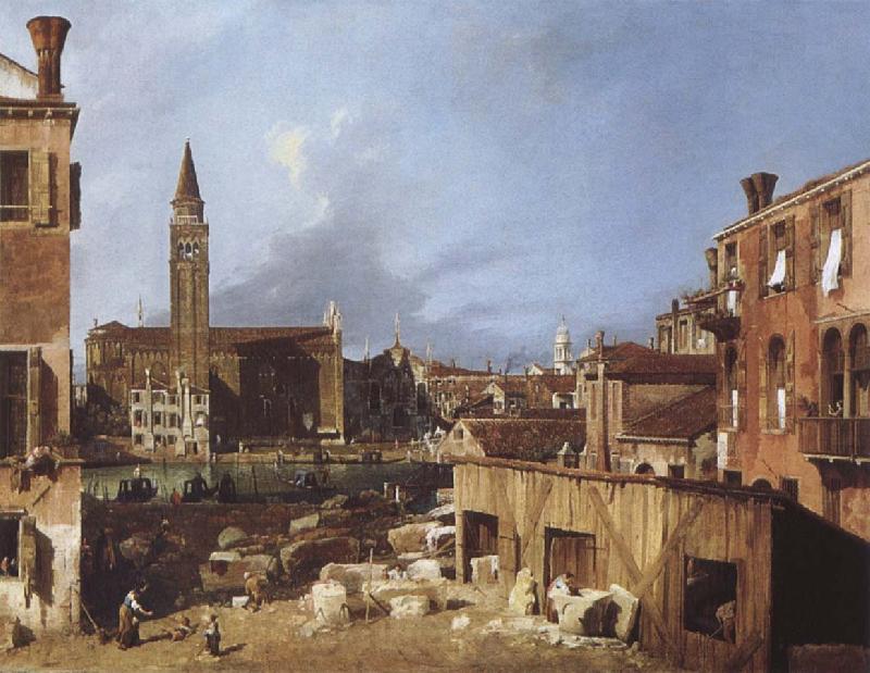 Canaletto Stenhuggarverkstaden France oil painting art