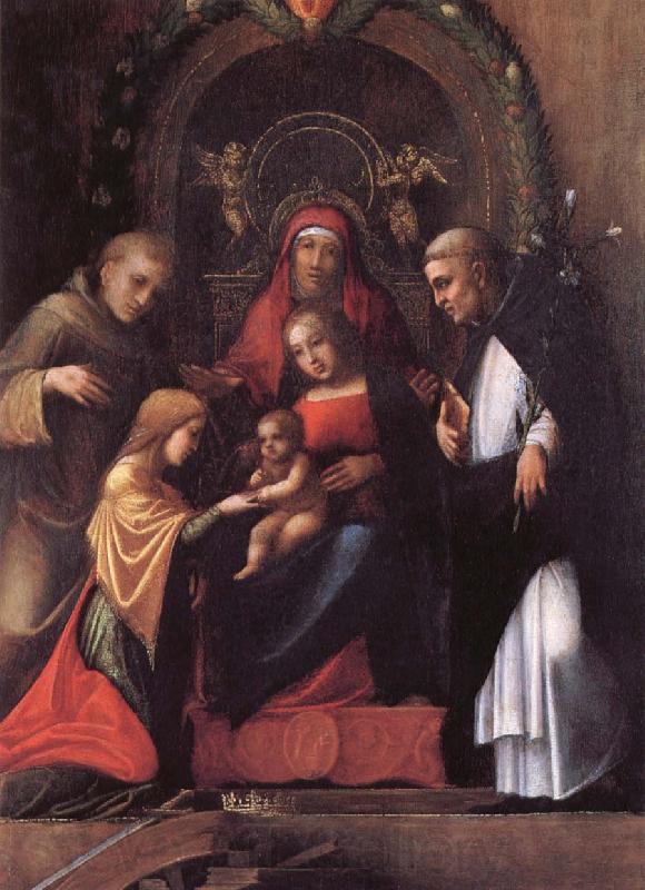 Correggio Sta Katarina-s mysterious formalning France oil painting art