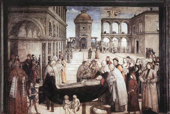 Pinturicchio Death of St. Bernardine Spain oil painting art