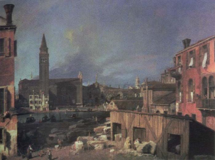 Canaletto the stonemason s yard France oil painting art