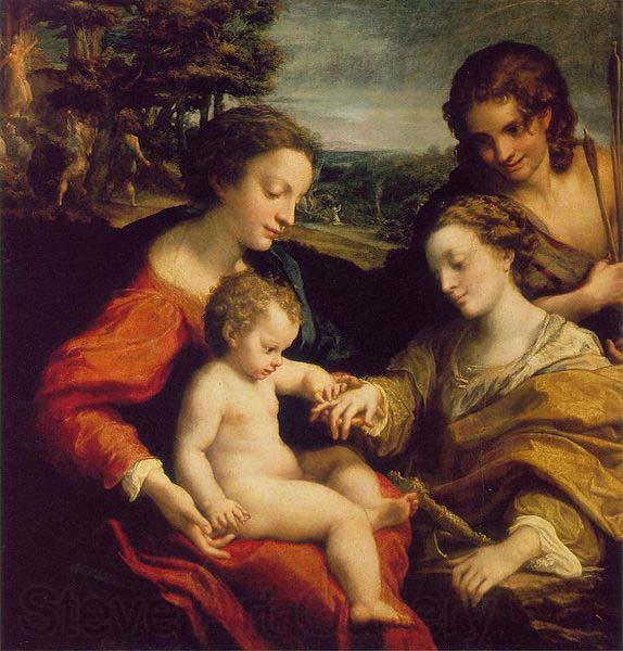 Correggio The Mystic Marriage of St. Catherine Norge oil painting art