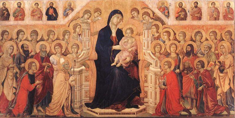 Duccio Maesta with Twenty Angels and Nineteen Saints. Norge oil painting art