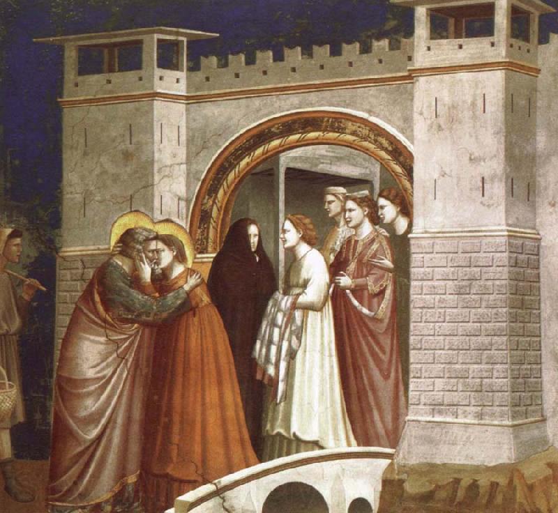 Giotto The Meeting at the Golden Gate Norge oil painting art