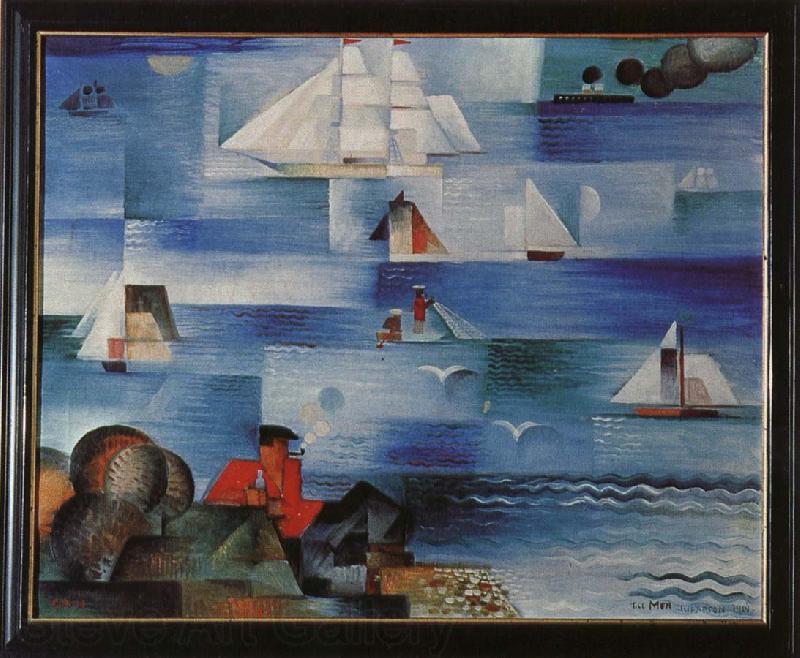 kulturen sjoman och havsusutsikt France oil painting art
