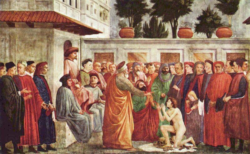 MASACCIO Resurrection of the Son of Theophilus Norge oil painting art
