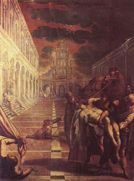 Tintoretto St Mark Body Brought to Venice Norge oil painting art