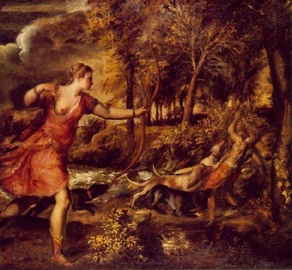 Titian The Death of Actaeon. Norge oil painting art