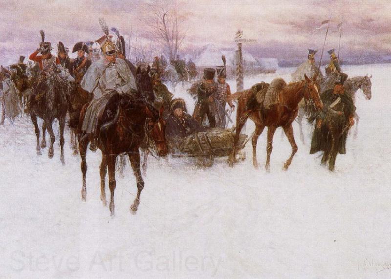 tchaikovsky napoleon s rout by the russian army inspired tchaikovsky Norge oil painting art