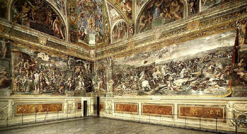 Raphael view of sala di costantino Spain oil painting art