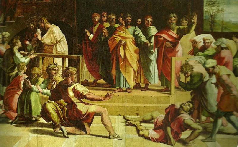 Raphael the death of ananias Germany oil painting art