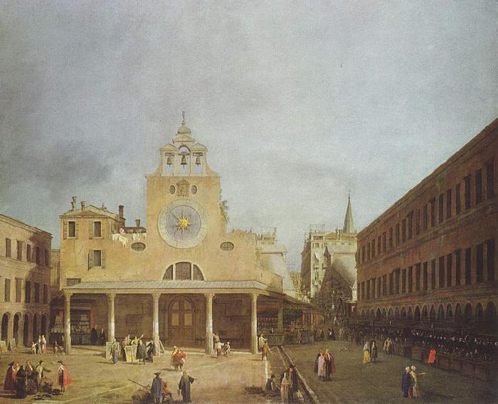 Canaletto Platz vor San Giacomo di Rialto in Venedig. Spain oil painting art