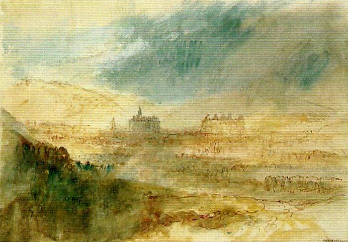J.M.W.Turner view of eu, with the cathedral and chateau of louis philippe France oil painting art
