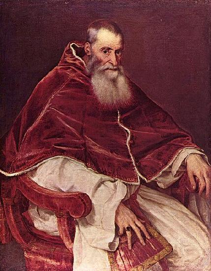 Titian Portrat Paul III. Norge oil painting art