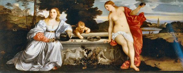 Titian Sacred and Profane Love Spain oil painting art