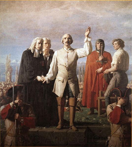 BRAMANTE Execution of major en:Abraham DavelAbraham Davel France oil painting art