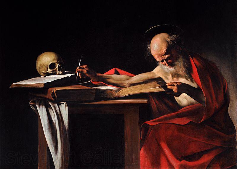 Caravaggio Saint Jerome Writing Spain oil painting art
