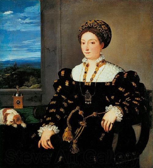 Titian Portrat der Eleonora Gonzaga France oil painting art