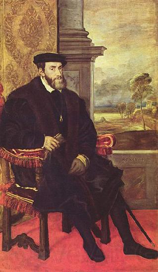 Titian Portrat des Karl V. im Lehnstuhl Norge oil painting art