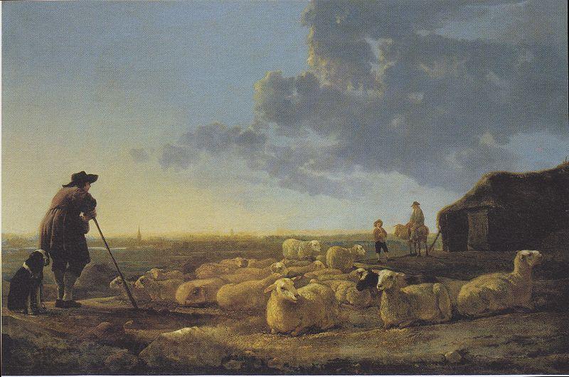 Aelbert Cuyp Flock of sheep at pasture Norge oil painting art