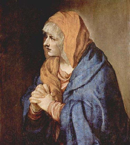 Titian Schmerzensmutter im Gebet Norge oil painting art