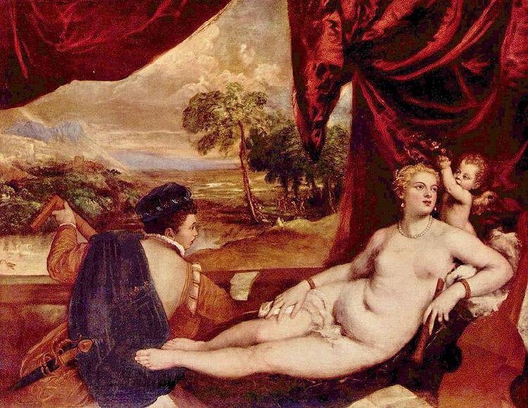 Titian Venus und der Lautenspieler Norge oil painting art