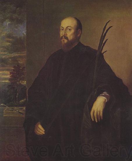 Titian Portrat eines Malers mit einer Palme Norge oil painting art