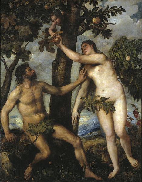 Titian Sundenfall Spain oil painting art