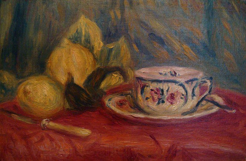 Pierre Auguste Renoir Lemons and Teacup Norge oil painting art