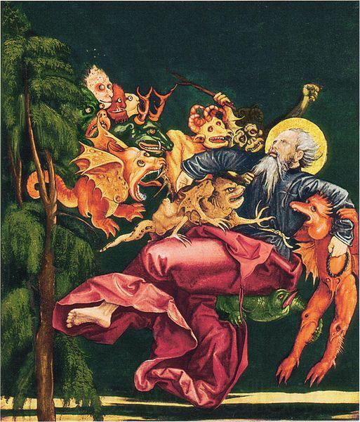 Anonymous Saint Anthony, tormented by Demons. Norge oil painting art